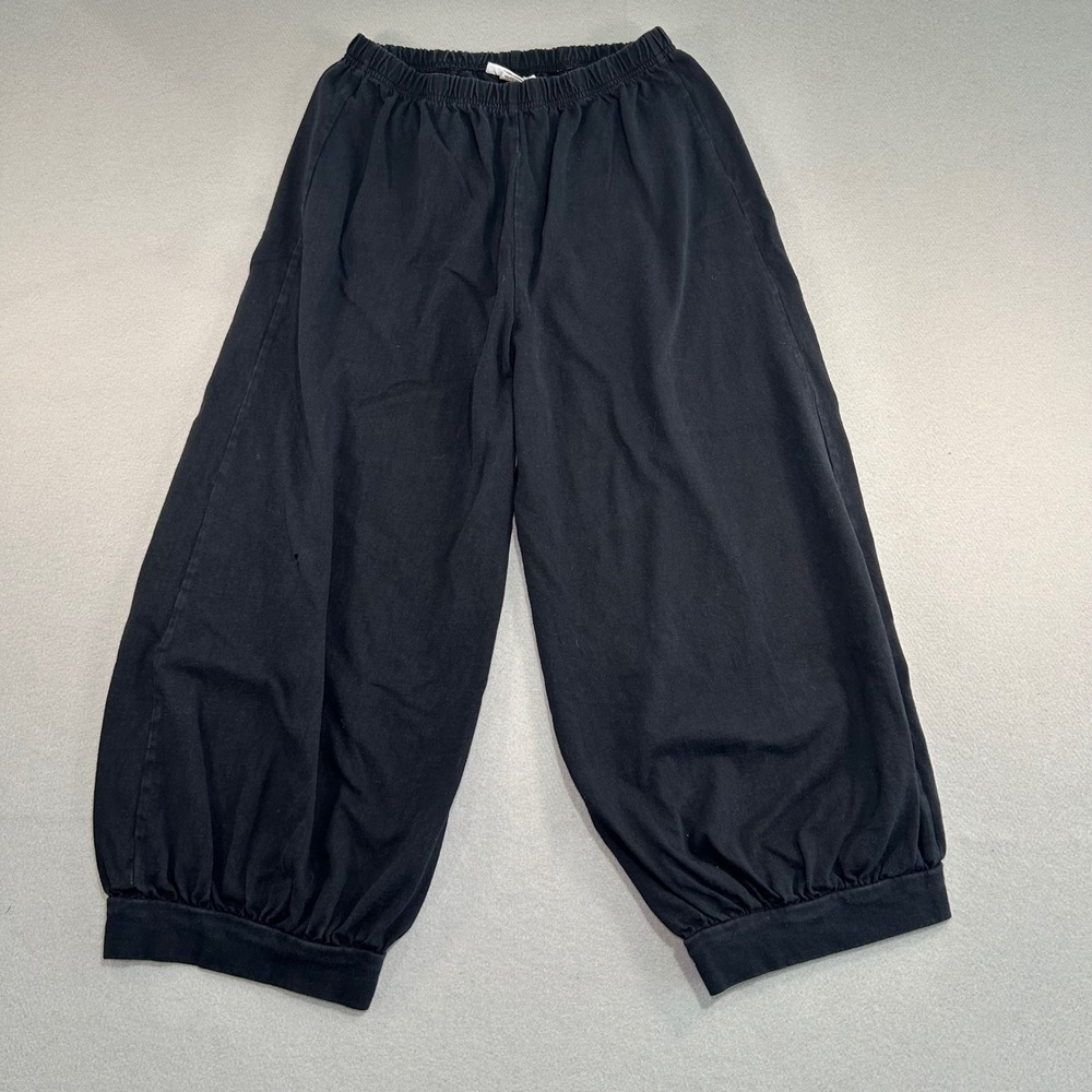 Bryn Walker Lantern Pants Women Medium Black Cotton Jersey Balloon Cropped USA